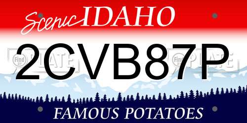 2CVB87P Idaho License Plate