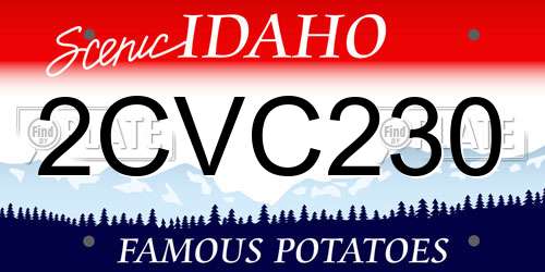 2CVC230 Idaho License Plate