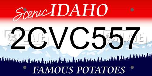 2CVC557 Idaho License Plate