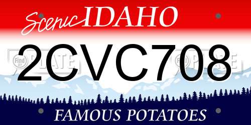 2CVC708 Idaho License Plate