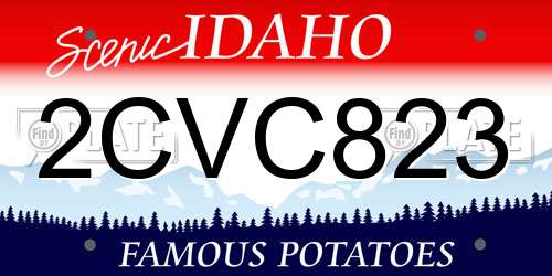 2CVC823 Idaho License Plate