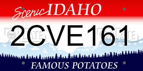 2CVE161 Idaho License Plate