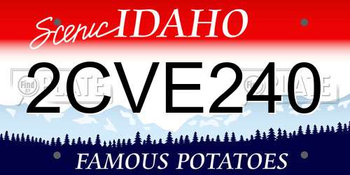 2CVE240 Idaho License Plate