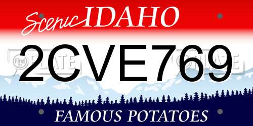2CVE769 Idaho License Plate