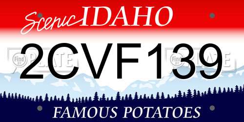 2CVF139 Idaho License Plate