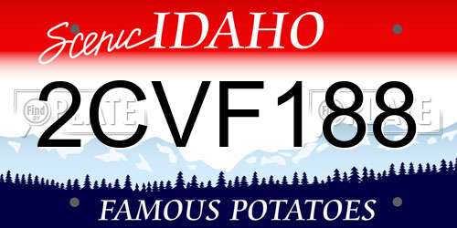 2CVF188 Idaho License Plate