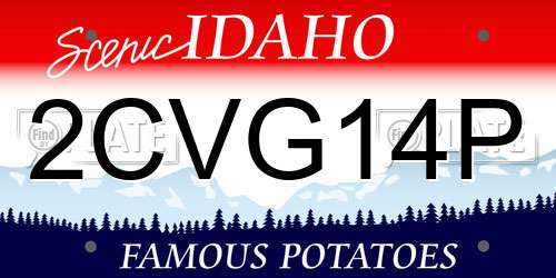 2CVG14P Idaho License Plate