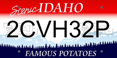 2CVH32P Idaho License Plate