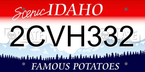 2CVH332 Idaho License Plate