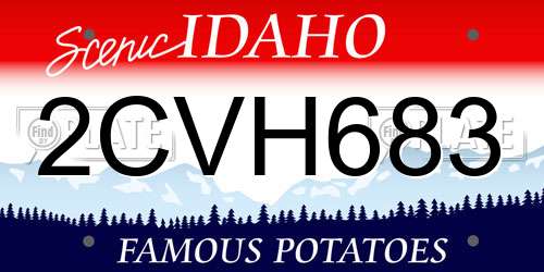 2CVH683 Idaho License Plate