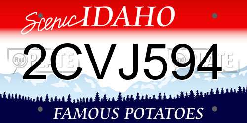 2CVJ594 Idaho License Plate