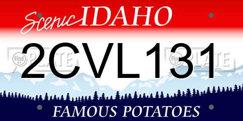 2CVL131 Idaho License Plate