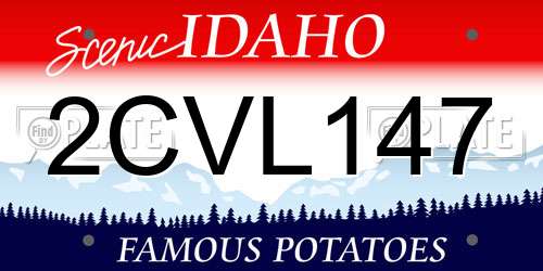 2CVL147 Idaho License Plate