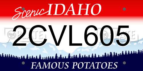 2CVL605 Idaho License Plate