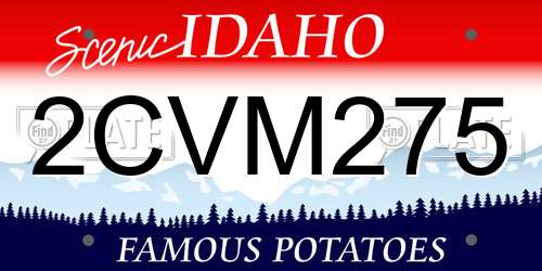 2CVM275 Idaho License Plate