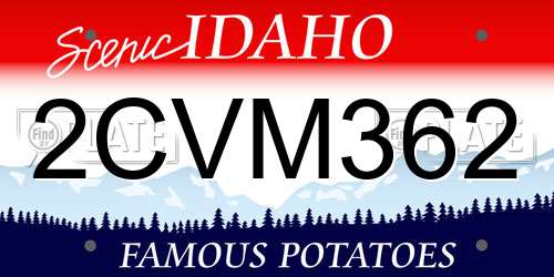 2CVM362 Idaho License Plate