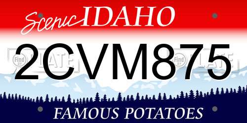 2CVM875 Idaho License Plate