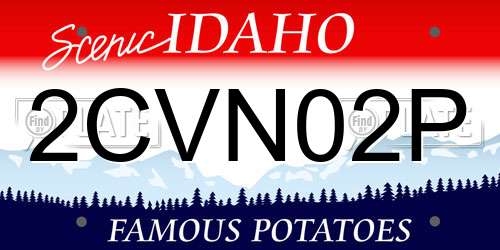 2CVN02P Idaho License Plate