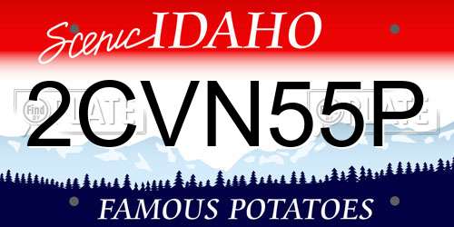 2CVN55P Idaho License Plate