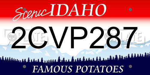 2CVP287 Idaho License Plate
