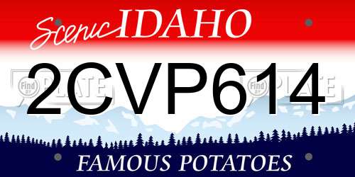 2CVP614 Idaho License Plate