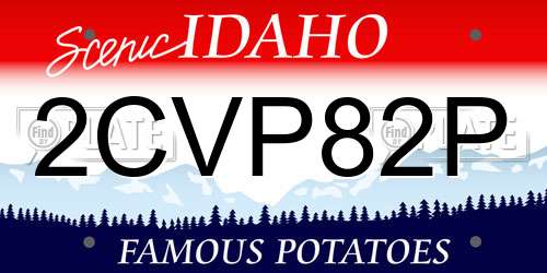 2CVP82P Idaho License Plate