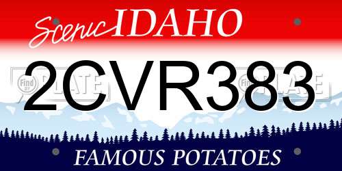 2CVR383 Idaho License Plate