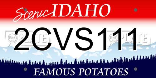 2CVS111 Idaho License Plate