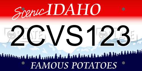 2CVS123 Idaho License Plate