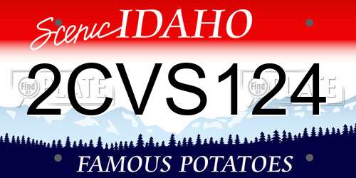 2CVS124 Idaho License Plate