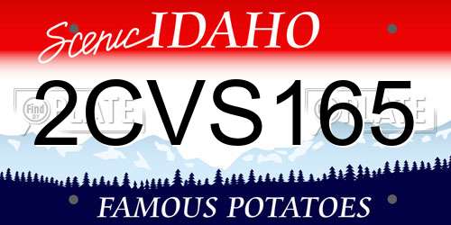 2CVS165 Idaho License Plate