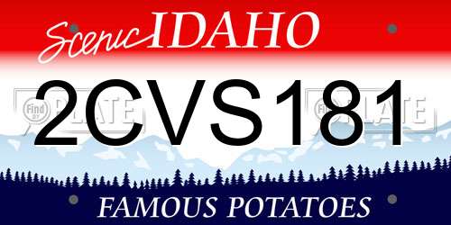 2CVS181 Idaho License Plate