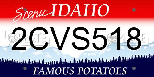 2CVS518 Idaho License Plate