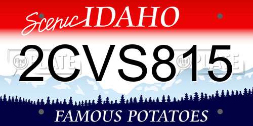 2CVS815 Idaho License Plate