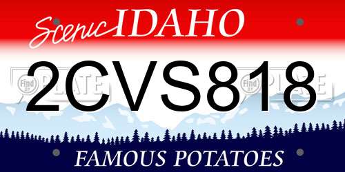 2CVS818 Idaho License Plate