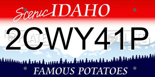 2CWY41P Idaho License Plate