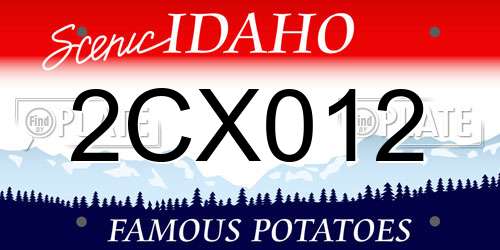 2CX012 Idaho License Plate