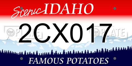 2CX017 Idaho License Plate