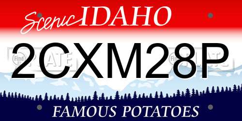 2CXM28P Idaho License Plate