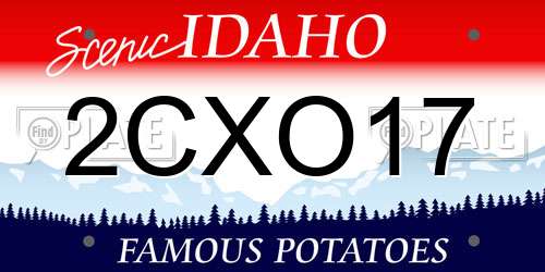 2CXO17 Idaho License Plate