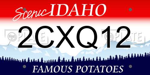 2CXQ12 Idaho License Plate