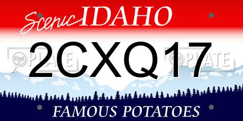 2CXQ17 Idaho License Plate