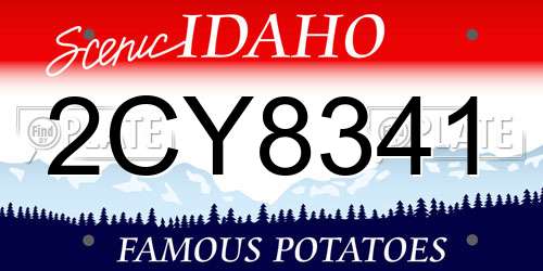 2CY8341 Idaho License Plate