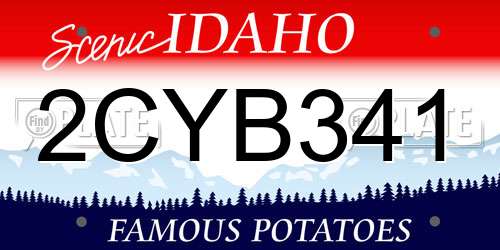 2CYB341 Idaho License Plate