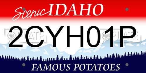 2CYH01P Idaho License Plate
