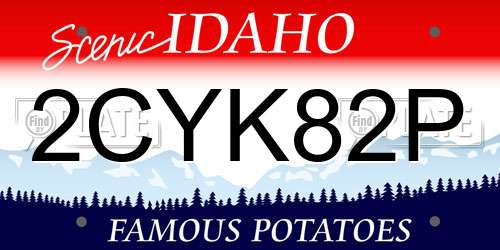 2CYK82P Idaho License Plate