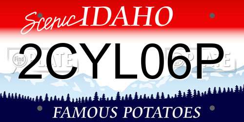 2CYL06P Idaho License Plate