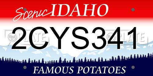 2CYS341 Idaho License Plate