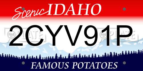 2CYV91P Idaho License Plate
