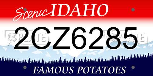 2CZ6285 Idaho License Plate